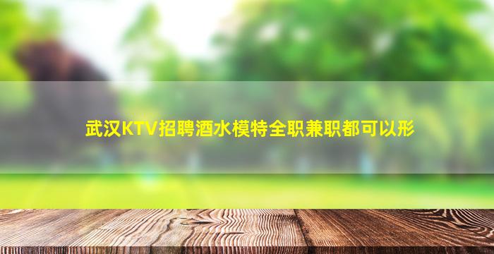 武汉KTV招聘酒水模特全职兼职都可以形